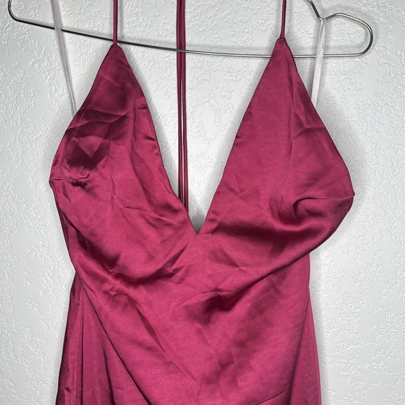 NWT MORE TO COME Regina Maxi Dress in Fuchsia Medium Revolve - Picture 4 of 15